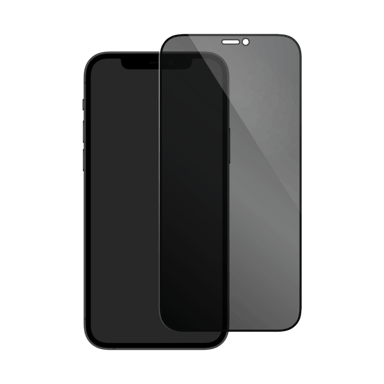 Protection d'écran Privée en verre trempé (100% de surface couverte) pour Apple iPhone 12/12 Pro, Noir