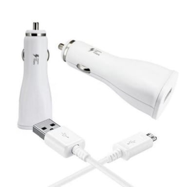 Samsung EP-LN915UWE 2A 15W USB Auto Quick Charger + Micro USB 3.0 Cable White (EU Blister)