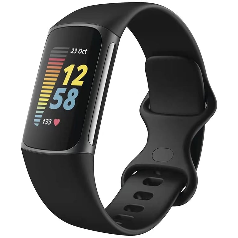 imoshion Bracelet silicone pour Fitbit Charge 5 / 6 - S - Noir - Neuf