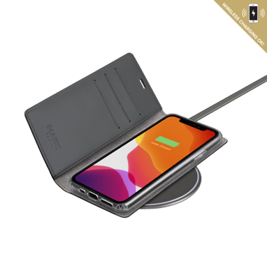 Diarycase 2.0 Guscio in vera pelle con supporto magnetico per Apple iPhone 11 Pro, nero notte