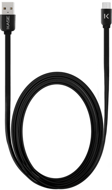 Cavo da flat a micro USB (2 m) per Android, nero