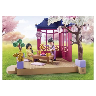 Set da giardino asiatico con panda e ricchi accessori