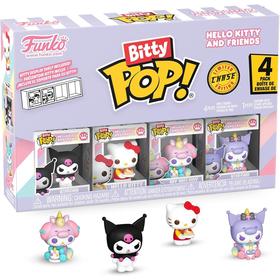 Pack de 4 Figurines Funko Bitty Pop Hello Kitty and Friends Kuromi