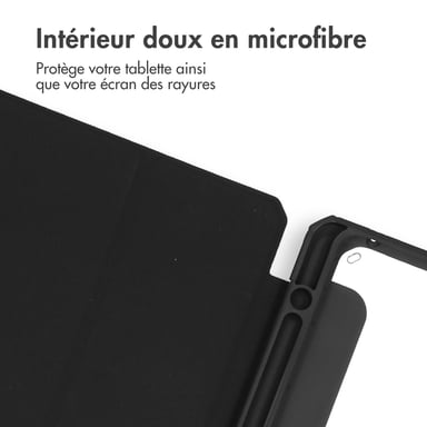 imoshion Coque tablette rigide Trifold pour Apple iPad 9 (2021) 10.2 pouces / iPad 8 (2020) 10.2 pouces / iPad 7 (2019) 10.2 pouces - Noir