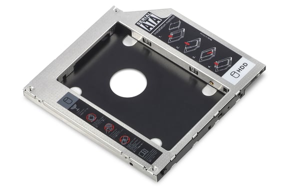 Digitus Boîtier de raccordement SSD/HDD pour baie de disque CD/DVD/Blu-ray, SATA sur SATA III, hauteur de construction 9,5 mm