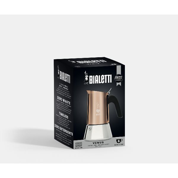 Bialetti Venus Cafetière à moka 0,17 L Cuivre, Acier inoxydable - Neuf