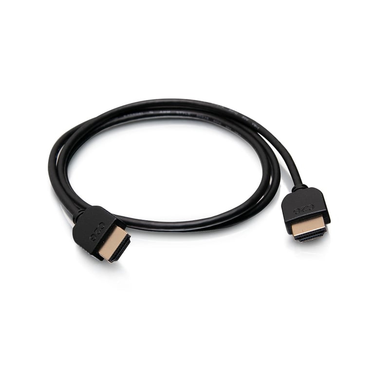 C2G Cable HDMI flexible de alta velocidad de 0,3 m con conectores de bajo perfil - 4K 60 Hz
