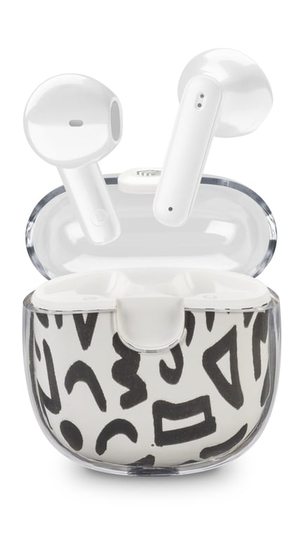 Music Sound Drip Écouteurs à Capsule Bluetooth Boîtier avec Design à Motifs à la Mode 19 Heures dautonomie C
