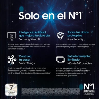 Samsung TV AI QLED 43'' Q7F 2025, 4K, Quantum Dots