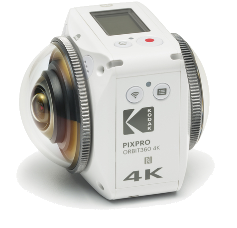 KODAK Pixpro 4KVR360 Action Cam Blanc - Pack Aventure - Caméra numérique 360° - Double objectif - Vi