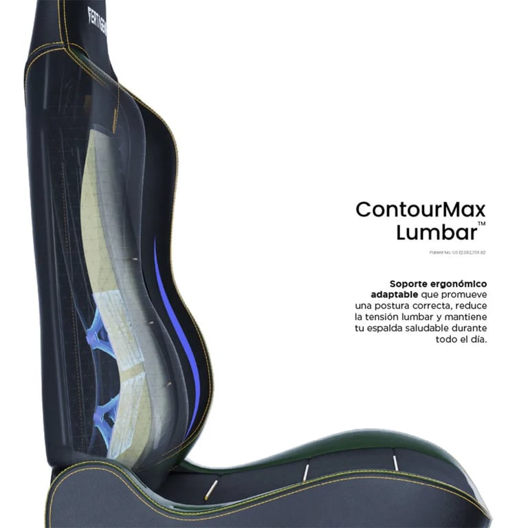 Chaise gaming Vertagear SL3800 HygennX – Ergonomique soutien lombaire ContourMax™ assise ventilée VertaAir™ accoudoirs 3D réglables Neuf - vue 4