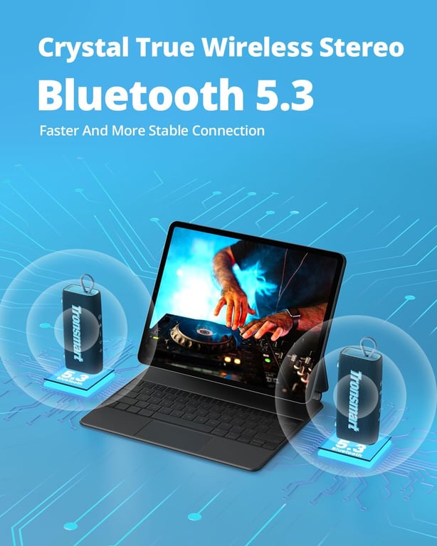 Tronsmart Trip Haut Parleur Portable Bluetooth 5.3 IPX7 Waterproof Microphone intégré True Wireless Stereo et Assistant Vocal 20H de Lecture avec Son Haute fidélité Neuf - vue 7