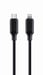 Gembird CC-USB2-CM8PM-1.5M cable de conector Lightning 1,5 m Negro