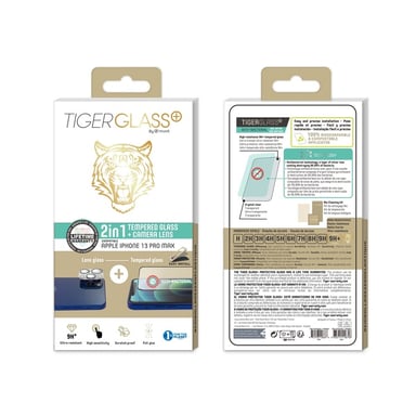 Tiger Glass Plus Pack Cam Lens Verre Trempe Antibacterien Ip 13 Promax
