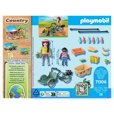 Vélo Cargo 71306 avec Remorque Avant et Figurines Incluses