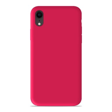 Coque silicone unie Mat Rose compatible Apple iPhone XR