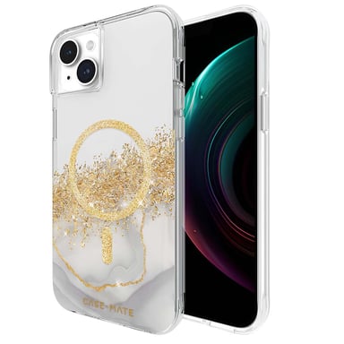 Custodia Karat compatibile con MagSafe per iPhone 15 Plus decorata con glitter