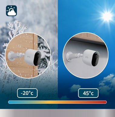 Arlo Pro Caméra de surveillance sans fil 5 2K Spotlight, pack de 2 blanc