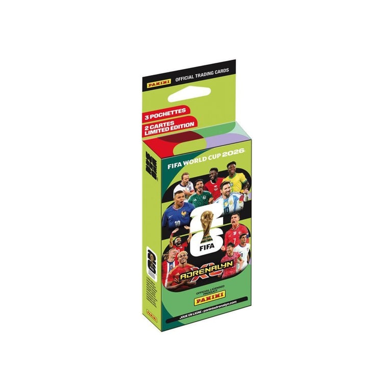 Cartes À Collectionner Panini World Cup 2026 – Blister 3 Pochettes + 2 Cartes Édition Limitée