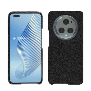 Coque cuir Honor Magic5 Pro -  - Noir - Cuir grainé