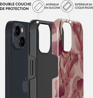 Burga Funda para iPhone 13 Tough Shockproof modelo Tender Kiss Rojo