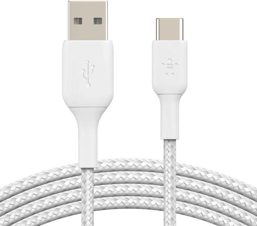 Câble à gaine tressée USB-C vers USB-A BOOST?CHARGE? (1 m) Blanc