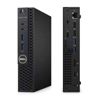 Ordenador de sobremesa DELL Optiplex 3050 Micro i3-7ª 8GB 256 GB SSD Win10Pro con Wi-Fi