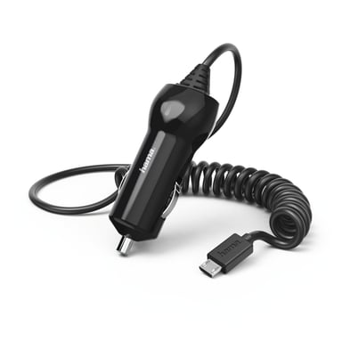 Chargeur pour voiture, micro-USB, 2,4 A, noir