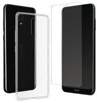 Pack Coque Souple Transparente + Verre Trempe Nokia 2.3
