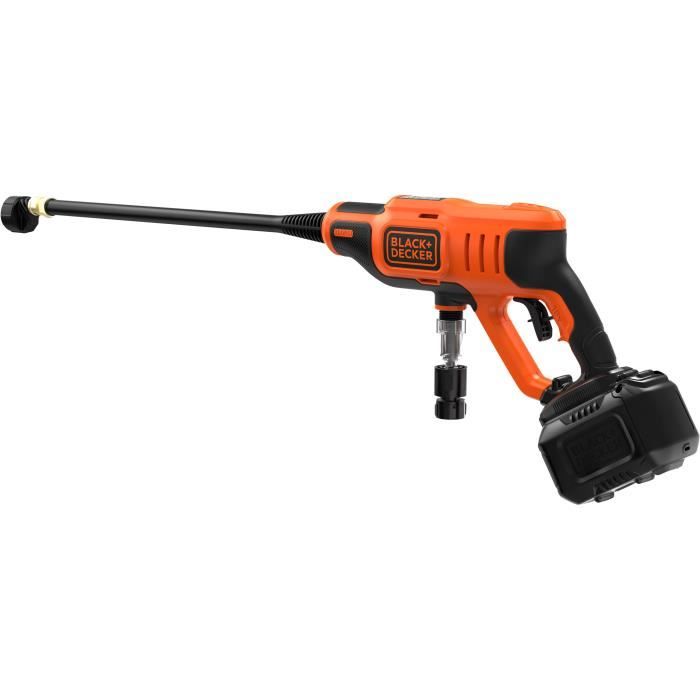Black & Decker Nettoyeur haute pression sans fil + batterie 2Ah + chargeur - BCPC18D1-QW - 24 bars - 18V