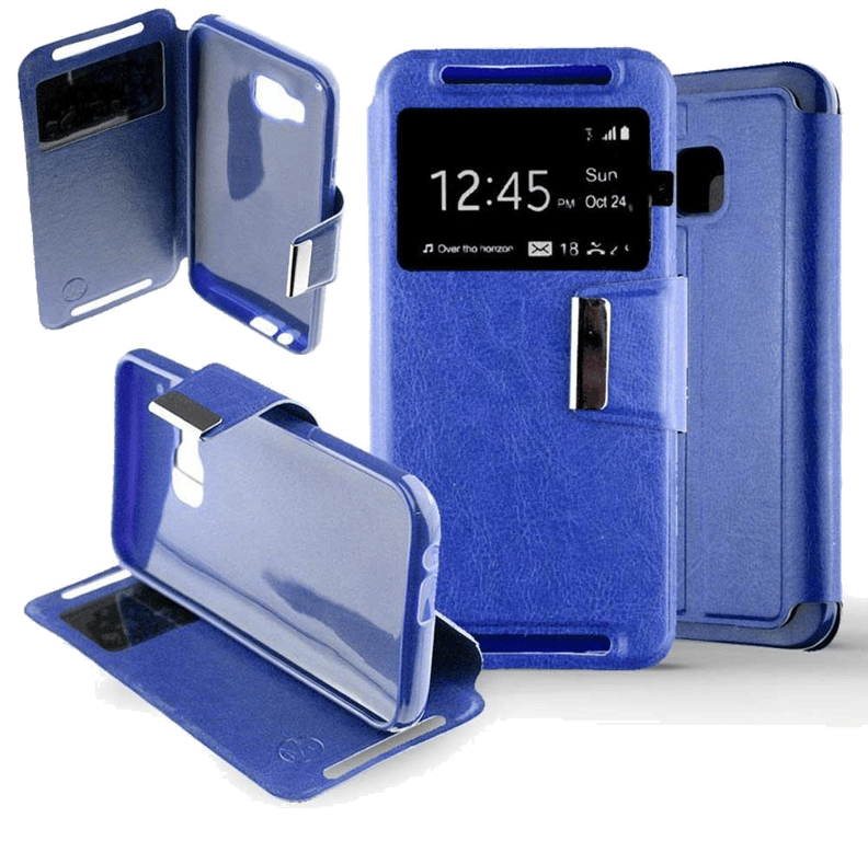 Etui Folio compatible Bleu HTC One M9