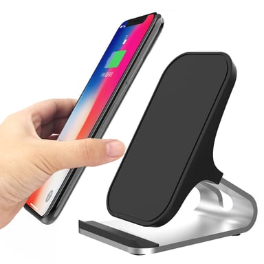 Chargeur Sans-Fil Qi Charge Rapide Portable Smartphones Induction Argent YONIS