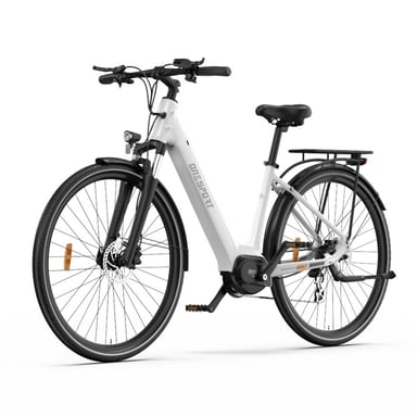 Bici elettrica per pendolari OneSport OT07 27,5 pollici 36V 250W 10,4Ah Motore BAFANG centrale-Bianco
