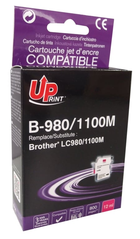 Cartouche encre UPrint compatible BROTHER LC-980/LC-1100M magenta - Neuf