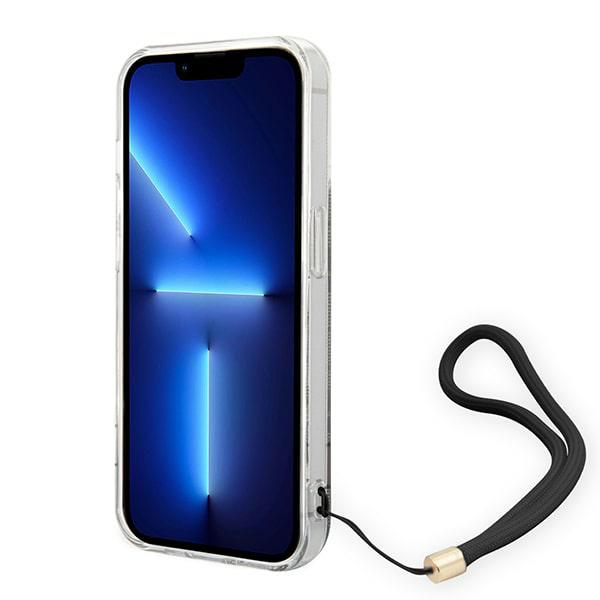 Guess Étui pour iPhone 14 Pro 4G Print Strap Blanc - vue 3