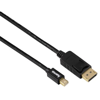 Cable adaptador, Mini DisplayPort macho-DisplayPort macho, dorado, 1,8 m