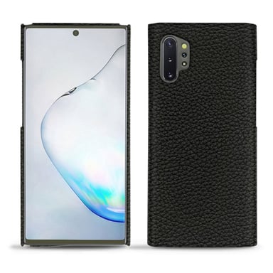 Coque cuir Samsung Galaxy Note10+ - Coque arrière - Noir - Cuir grainé