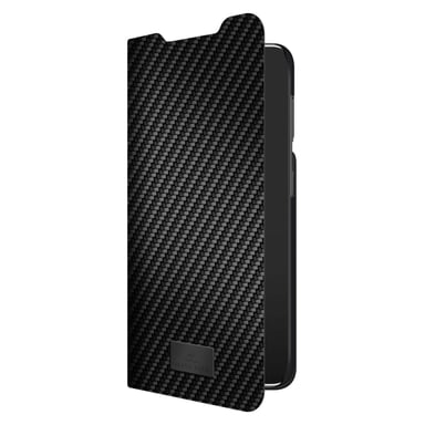 Custodia a portafoglio ''Material Flex Carbon'' per Samsung Galaxy S22 5G, nero