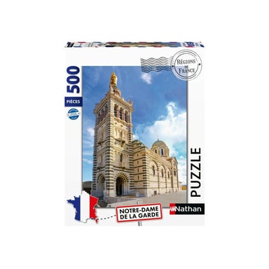 Nathan Puzzle 500 pièces : Notre-Dame de la Garde - Collection Régions de France - Ravensburger - vue 4