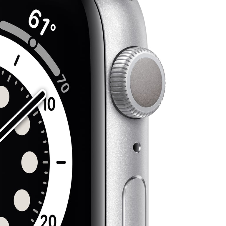 Apple Watch Series 6 OLED 40 mm Numérique 324 x 394 pixels Écran tactile Argent GPS (satellite)