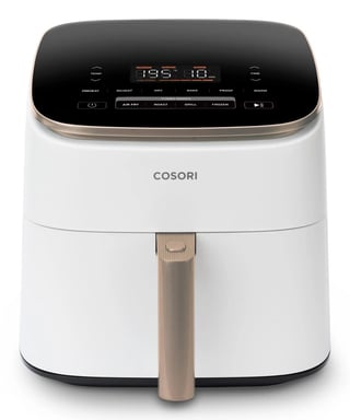 Cosori TurboBlaze Chef Edition Friggitrice ad Aria Unica 6 L Autonoma 1725 W Friggitrice ad Aria Calda Oro Rosa, Bianco