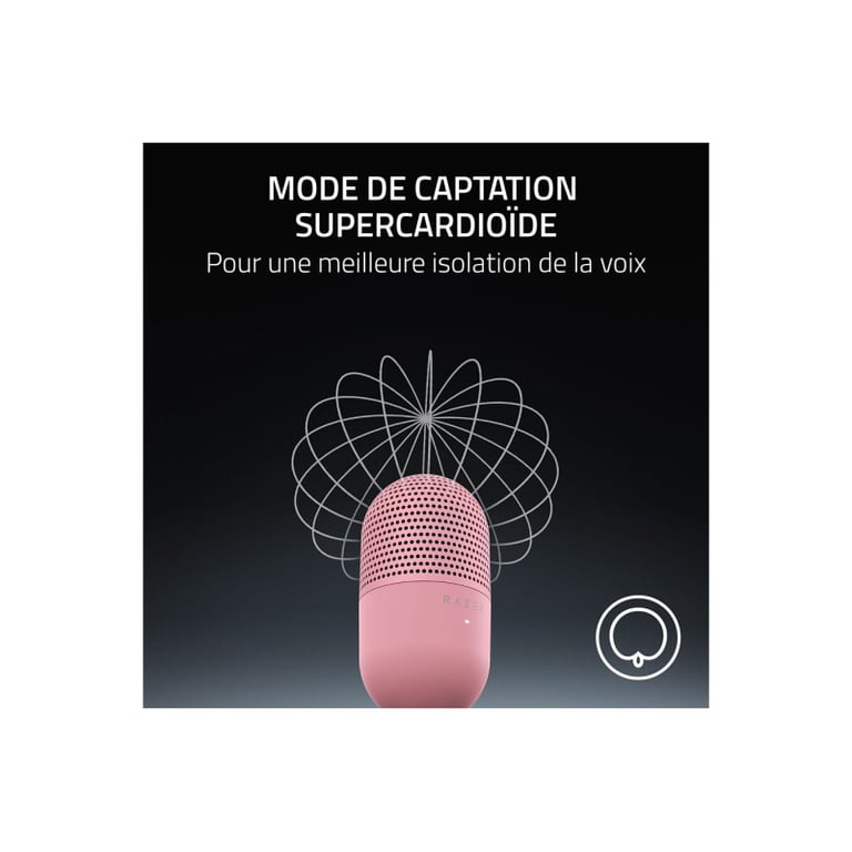 Razer Seiren V3 Mini Micrófono de Condensador para Streaming Rosa - Neuf