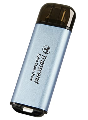 Transcend ESD300C 512GB USB Type-C 10Gb PS4/PS5 Compatibile SSD portatile, Blu ? TS512GESD300C