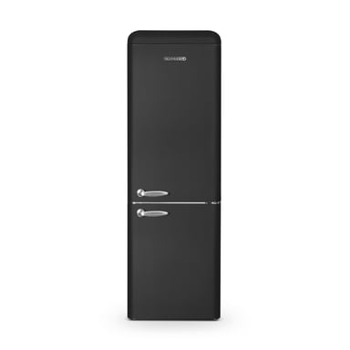 Schneider SCCB300V-BE - Réfrigérateur combiné 304L Vintage Noir - Neuf