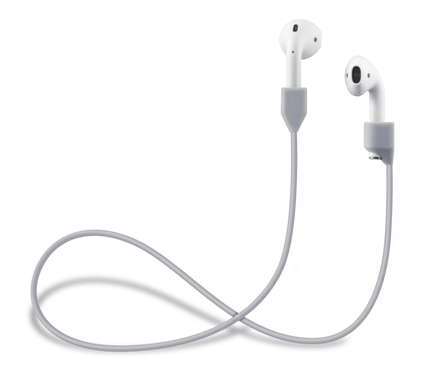 Cinturino in morbido silicone gel con clip magnetica per AirPods/ AirPods Pro, grigio siderale