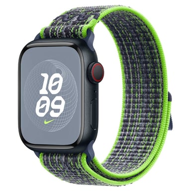 Nike Sport Loop bracelet pour Apple Watch Series 1 á 9 / SE (38/40/41 mm) | Series 10 (42 mm) - Bright Green/Blue