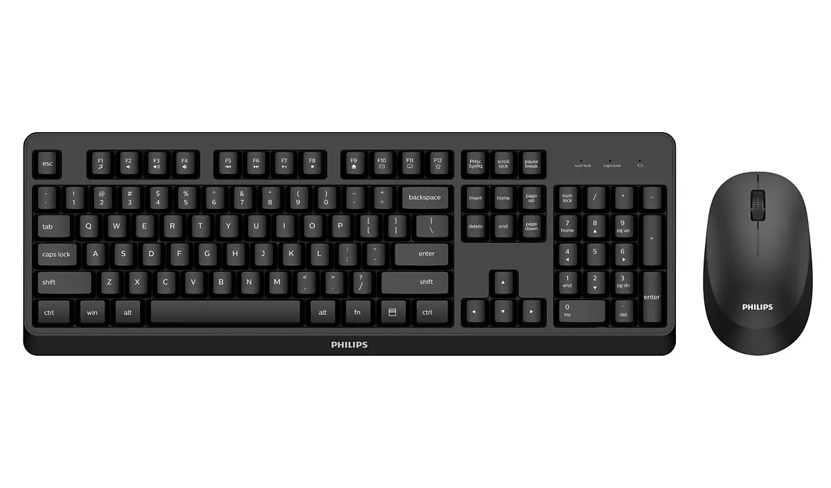 Ensemble Clavier et sans Fil PHILIPS SPT6307BL Design Ergonomique 1600 DPI Clics Silencieux - vue 6