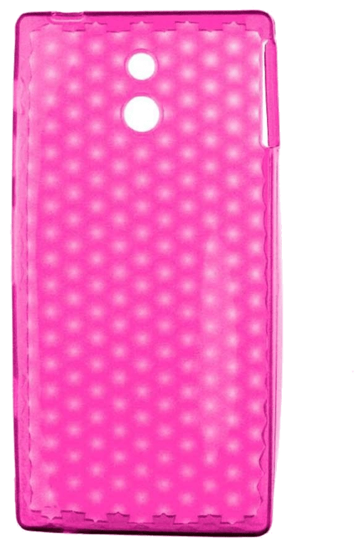 Coque silicone unie compatible Givré Rose Sony Xperia P