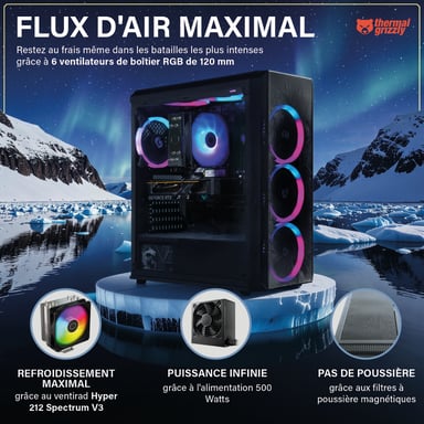 MK2 LITE - PC Gamer - AMD Ryzen7 5700X - Nvidia Geforce RTX 5060  - Rapide Bureau PC Gaming - 4K & Raytracing avec 32 GO RAM DDR4 - 512 GO SSD - Ordinateur avec WiFi + Windows 11 Pro
