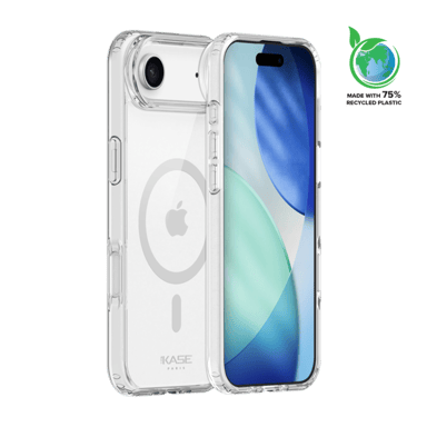 Funda antibacteriana invisible magnética a prueba de golpes fabricada con un 75% de plástico reciclado para Apple iPhone 17 Air, transparente